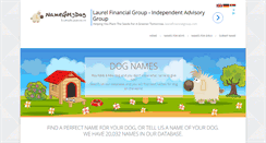 Desktop Screenshot of name4mydog.com